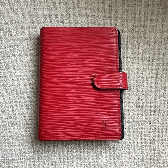 🌹 Louis Vuitton Red Epi Leather PM Agenda